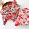 Fashion Bandana Cotton Head Scarf For Women Small Hijab Floral Print Handkerchief Hair Scarfs 55cm Square Headbands Neck Scarves 5