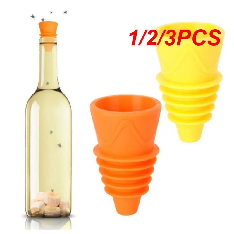 

1/2/3PCS Flexible Flies Trap Funnel Reusable Silicone Pest Control Fruit Flies Catcher Killer Home Garden Kitchen Flytrap