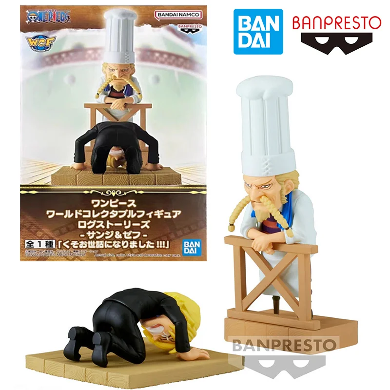 Bandai Namco Banpresto Wcf Log Stories Sanji & Zeff-2 One Piece Anime Original Action Figure Model Kit Toy Gift Collection