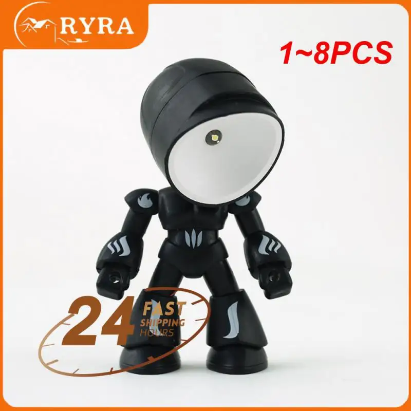 

1~8PCS Mini Cute Cartoon Pet Table Lamp Folding Dimmiable Adjustable Angle AAA Battery Powered LED Night Light Eye Protection