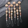 New Heart Baby Anti-Drop Chain Pacifier Clips Silicone Beads Infant Nipple Appease Soother Chain Clips Dummy Holder Nipple Clip 4