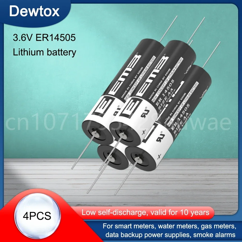 4 шт. ER14505 14505 AA 3,6 В 2400 мАч неперезаряжаемая литий-ионная батарея с контактами для ПЛК ЧПУ станков с будильником и счетчиком воды