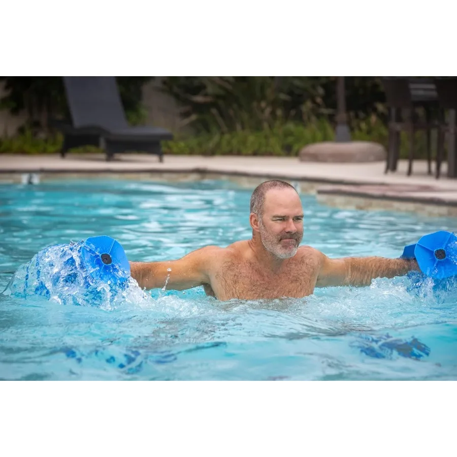 Hydro Tone - HYDRO-BELL Pool Weights for Water Exercise Pair | Water Weights | Functional Strength Training with Pool Weight | A