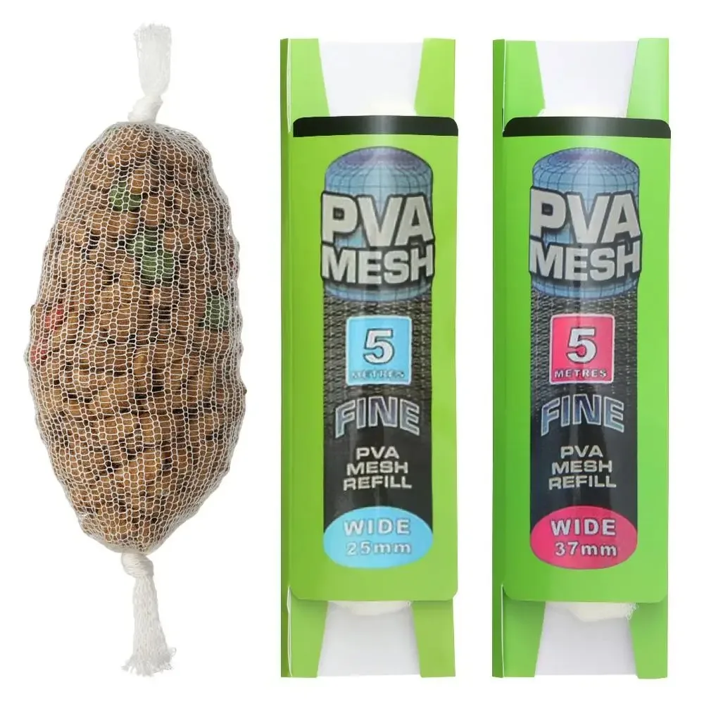 Sacs solubles PVA 5m recharges pour amorçage carpe - Filet 25mm et 37mm pour appâts et leurres