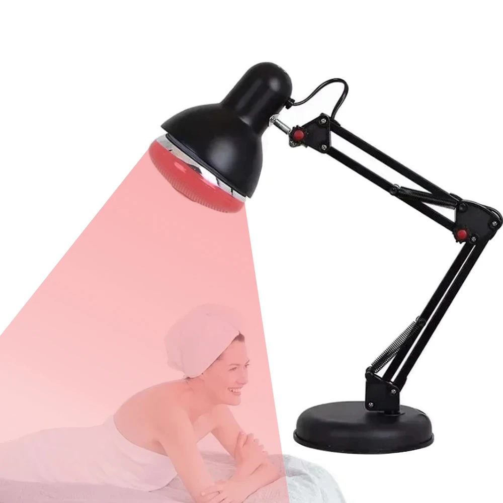E26/27 Floor Stand Infrared Heat Physiotherapy Lamp Pain Relief Speed Up Healing 180&deg; Adjustable Anti-scald Health Care Lamp