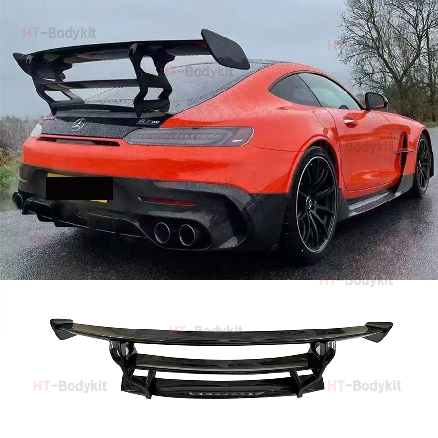 

Real Carbon Fiber BS Spoiler For Mercedes Benz AMG GT GTC GTS GTR Coupe C190 2015-2018 High Quality Rear Wing Trunk Lip Refits F