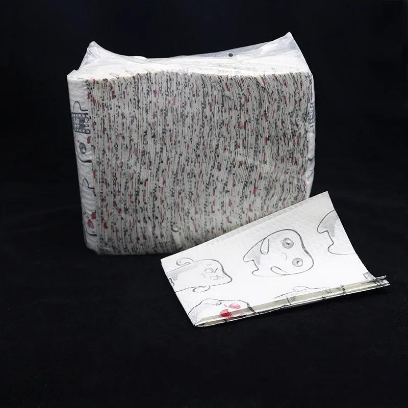 

125Pcs/pack Dental Disposable Bibs Cartoon Pattern Oral Hygiene Medical Paper Patient Bibs Clean Pad Scarf Saliva Towel Bibs