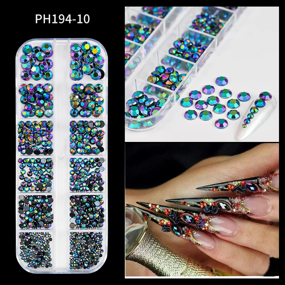 Sparkling Crystal Nail Art Rhinestones Kit with Tools