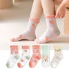 5 Pairs 1 To 12 Years Children's Socks 2025 Spring Summer Baby Boys Girls Cotton Mesh Breathable Thin Soft Cute Socks Kids Socks 6