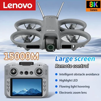 Drone Lenovo 2026 con Schermo Grande da 4,3 Pollici, Fotografia Aerea ad Alta Definizione 8K, Evitamento Ostacoli, Quadricottero Telecomandato