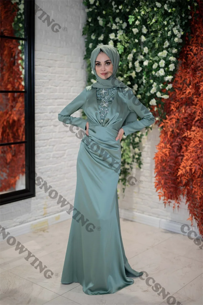 Elegant Caftan Muslim Evening Dresses 2021 High Neck Plus Size Formal Prom  Party Gowns Without Hijab Robes De Soiré From Magicweddingdresses, $150.99  | DHgate.Com