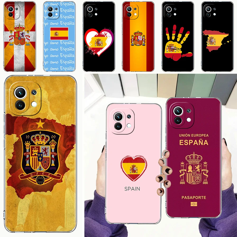 Clear Spain Flag Phone Case Cover