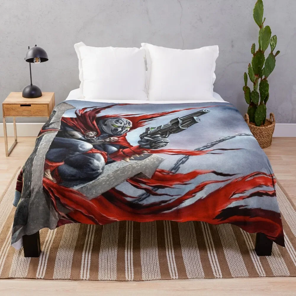 Spawn On The Cross - Spawn Fan Art Throw Coperta Multiuso Per Divano Coperte Addensate Di Lusso