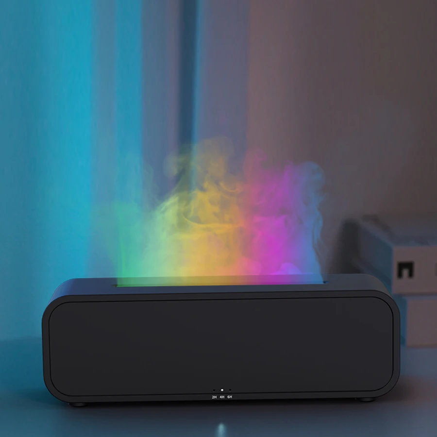 250ml Sound pickup dynamic 7 Colors Flame Essential Oil diffuser Aromatherapy Humidifier-Beat to the tune 7 lantern RGB Music