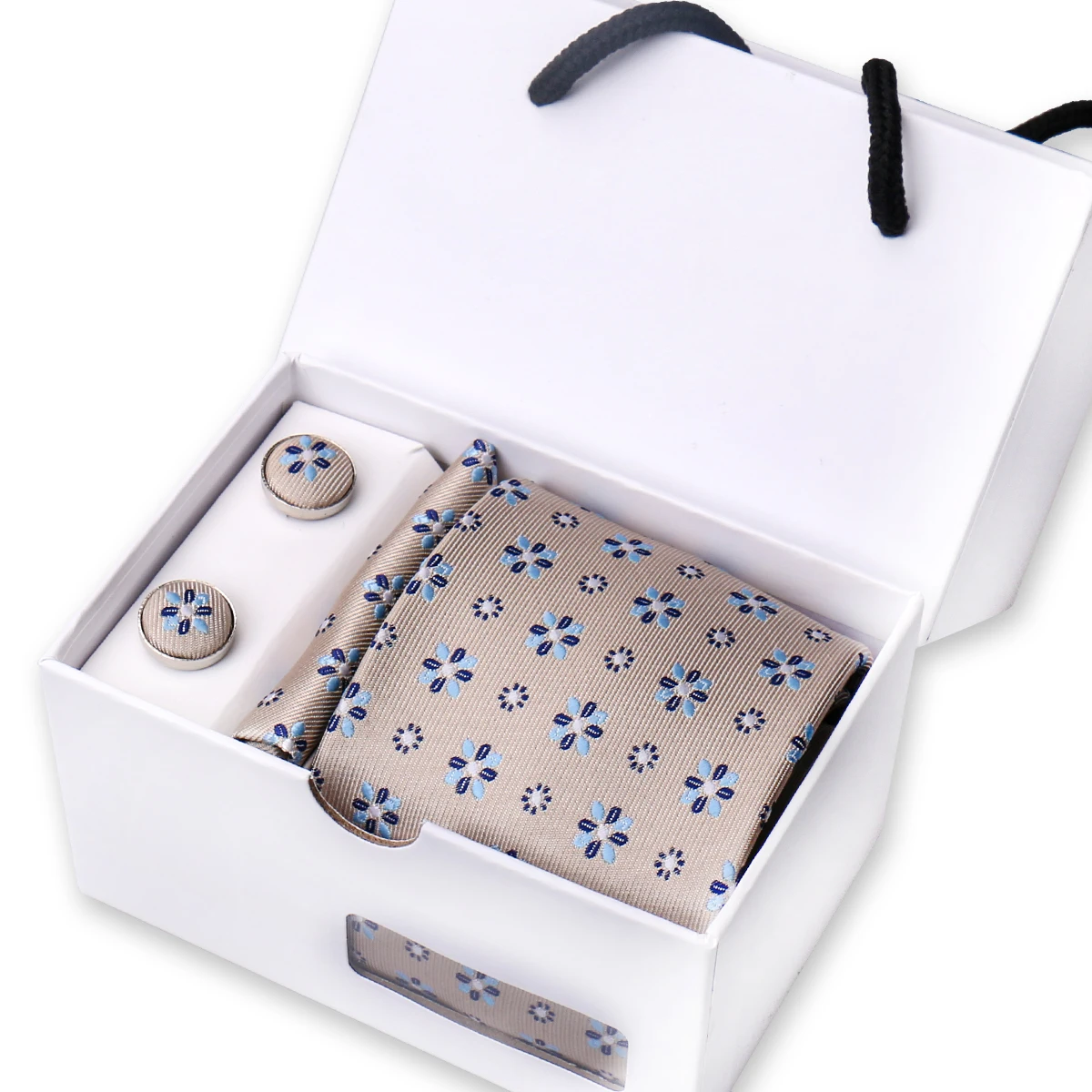 Mens Tie Wine Paisley Striped Wedding Ties For Men Hanky Cufflinks Silk Neck tie Set Party Business Fashion Suit Accessories