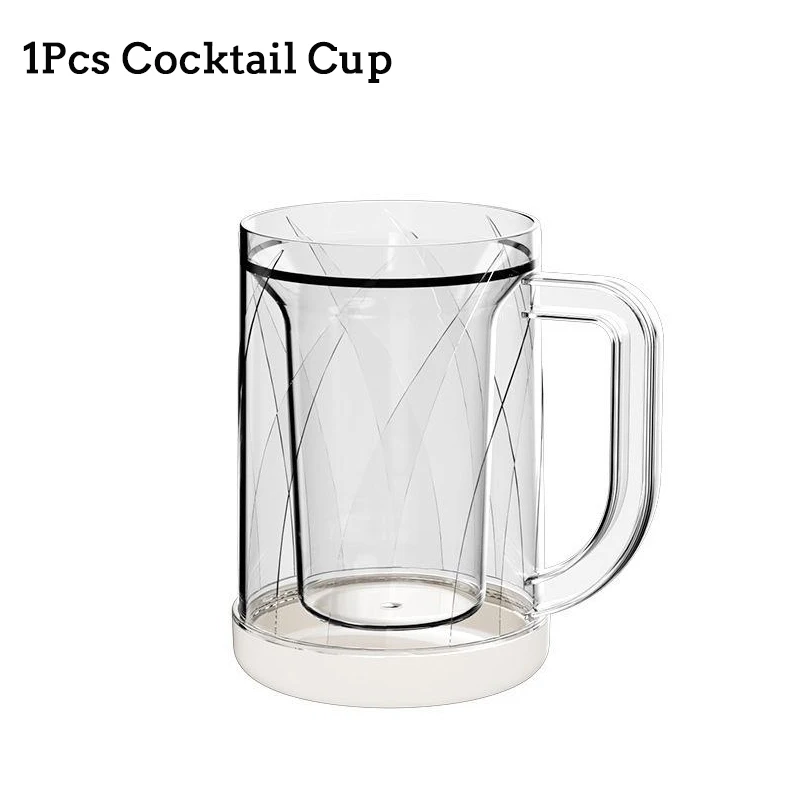 1PC Ice Coffee Cup Freeze Beer Glasses Plastic Double Interlayer Ice Beer Cup Large-Capacity Beverage Ice Mugs Home Drinkware