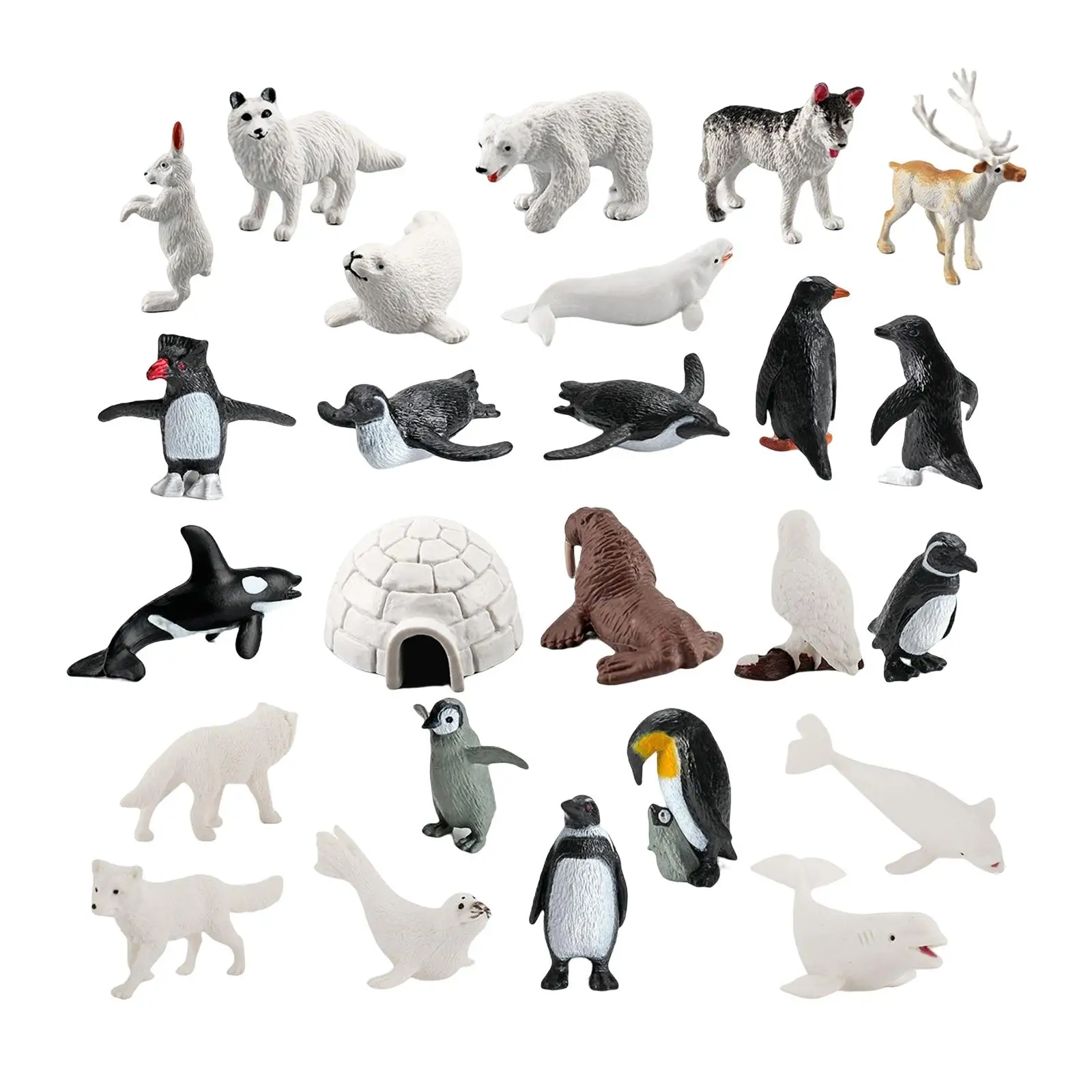 

26Pcs Realistic Animal Figurines Miniature Statues for Shelf Decor