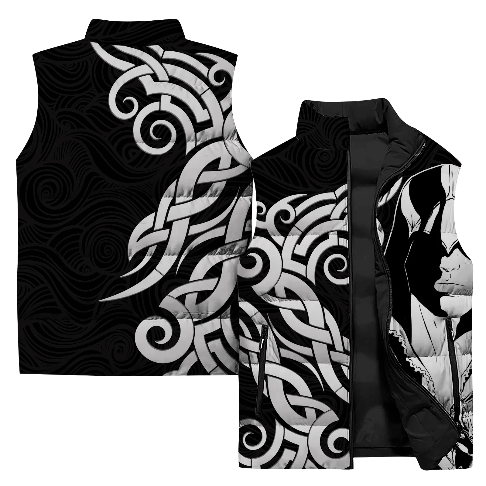 thumbnail image 1 of Chalecos geniales para hombres Chalecos de armadura Chaquetas para hombres Tendencia de invierno para hombre Calidez Impresión 3D Chaleco de caballero duradero a prueba de viento frío Abrigo de alta c, 1 of 4