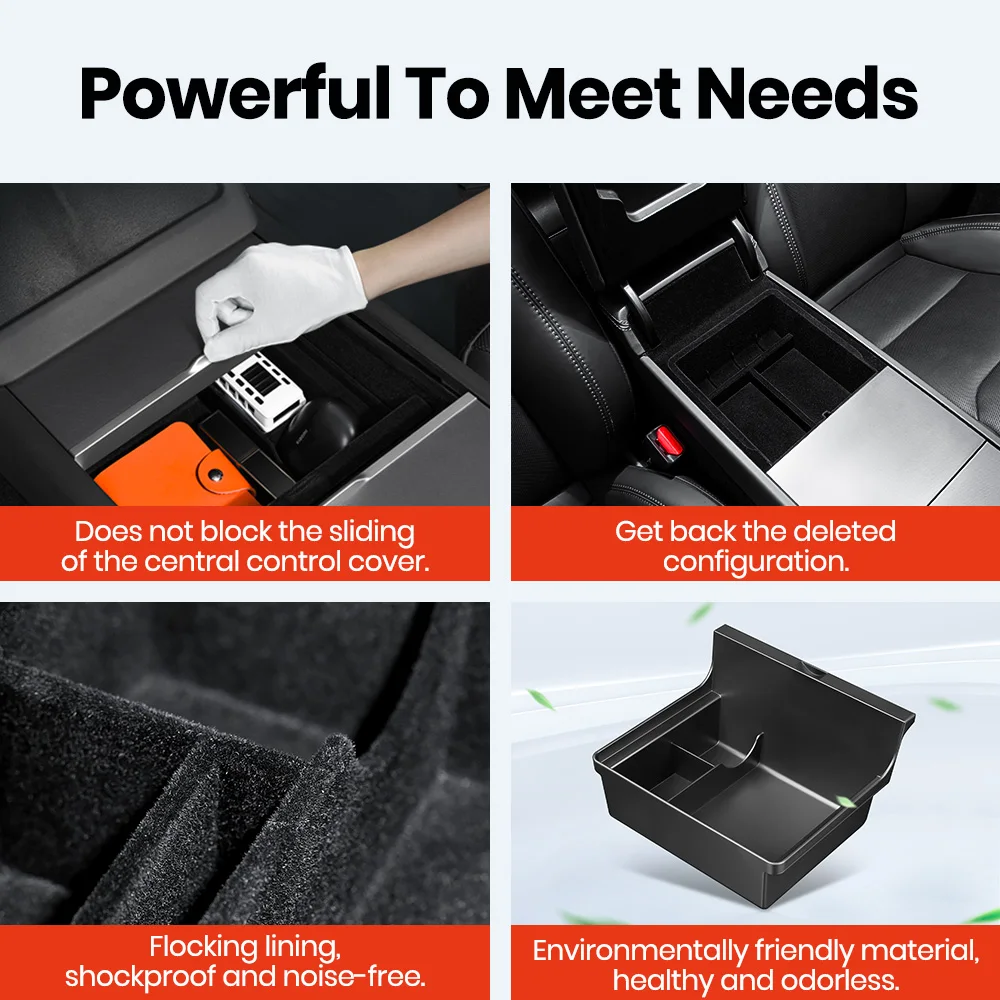 Center Armrest Hidden Box Holder Console Organizer Car Storage Box Accessories YZ For Tesla Highland Model 3 Y Juniper