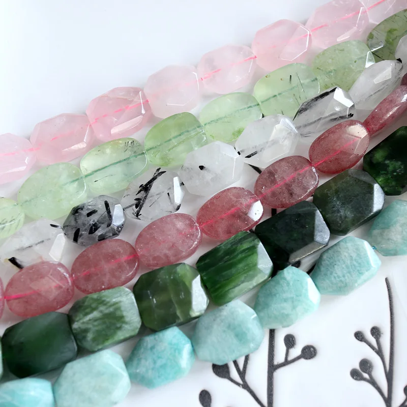 

Natural Gemstone Hexagon Shape Beads Flat 15" Top Quality 15x20mm Lapis Lazuli Labradorite Jewelry Making DIY For Girls
