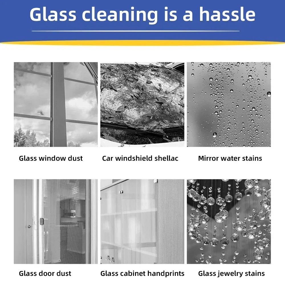 Car Glass Oil Film Remover Windshield Cleaner Dirt Removal Spray for Window Bathroom with Scraper Cleaning Tool for vw Polo Beet