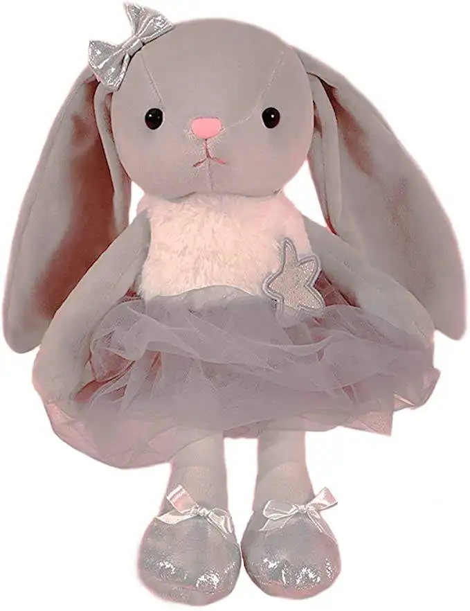 Soft Stuffed Animal Cute Long Ear Bunny Plush Doll Toys Kawaii Ballet Rabbit Plush Toy for Kids Baby Sleeping Plushie Pillow Toy 6