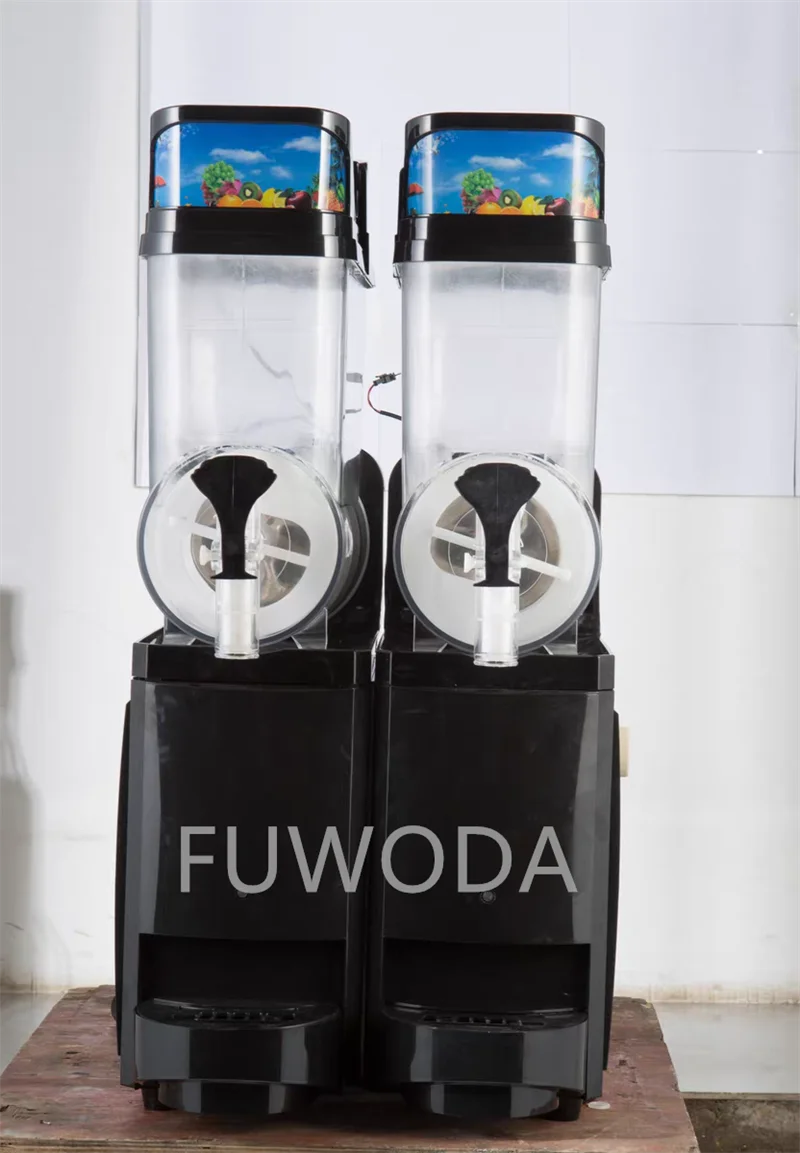 2 Bowls15Lx2 Ice Slush Fruit Juice Machine 110v 220v Commercial Smoothie Daiquiri Slash Margarita Slushie Machine Cold Drink 3