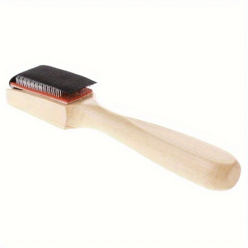1pc Long Handled Wooden Shoe Brush Dance Shoe Brush Cleaning Tool 3