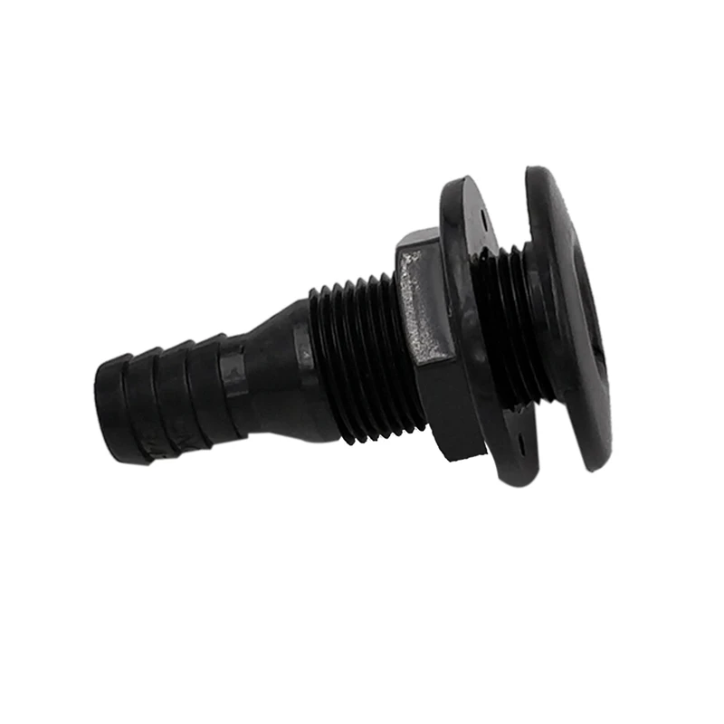 

2X 3/4 Inch Hose Plastic Thru-Hull Fitting Bilge Pump Drain Vent Hose Fitting For Boats Marine Yacht RV Camper Truck