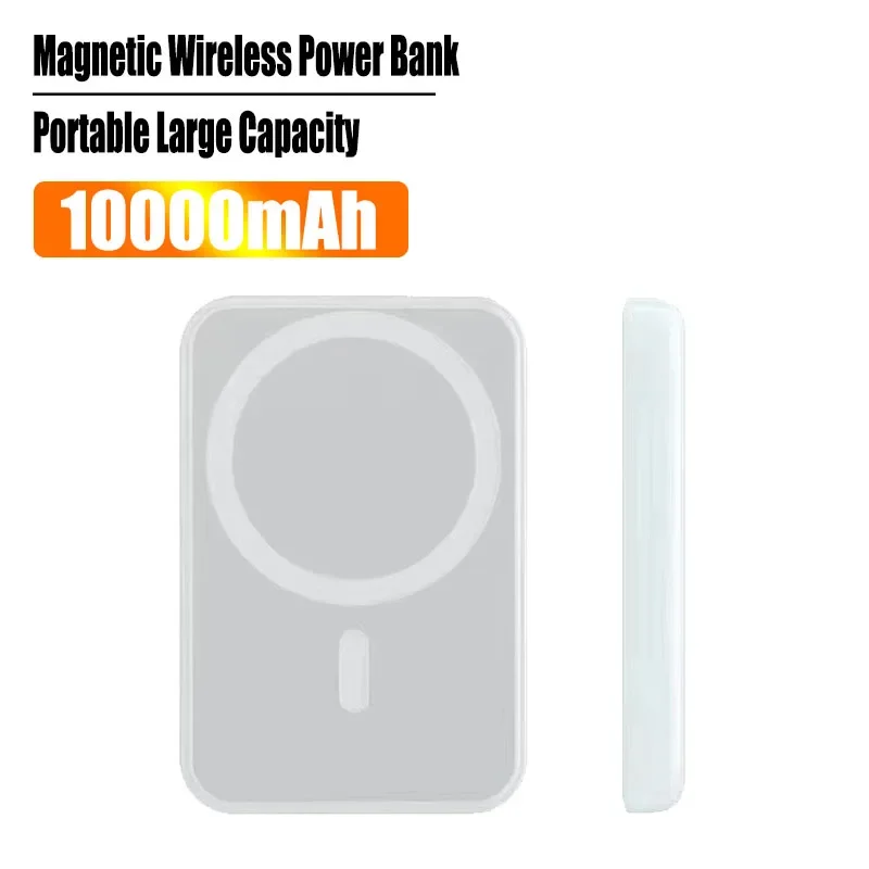 소형 슬림 마그네틱 무선 보조배터리, 대용량 휴대용 보조베터리 고속 충전 충전기, 아이폰 15 14 13, 10000mAh