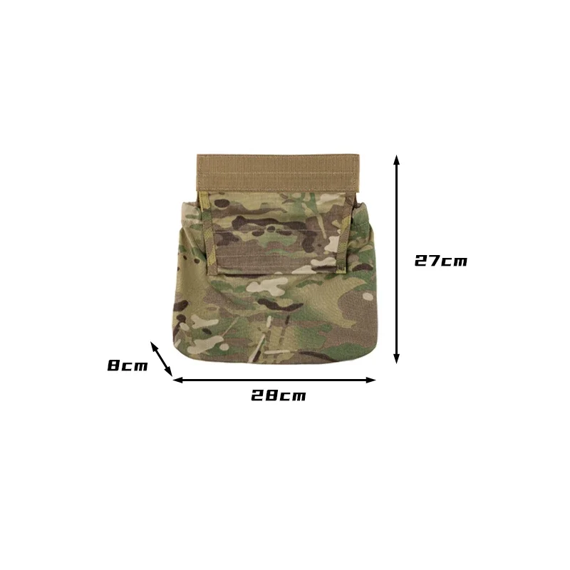 Borsa tattica Petto Drop Pouch Caccia Petto Appeso Stoccaggio Borsa addominale piegata Gilet Gear - immagine 6