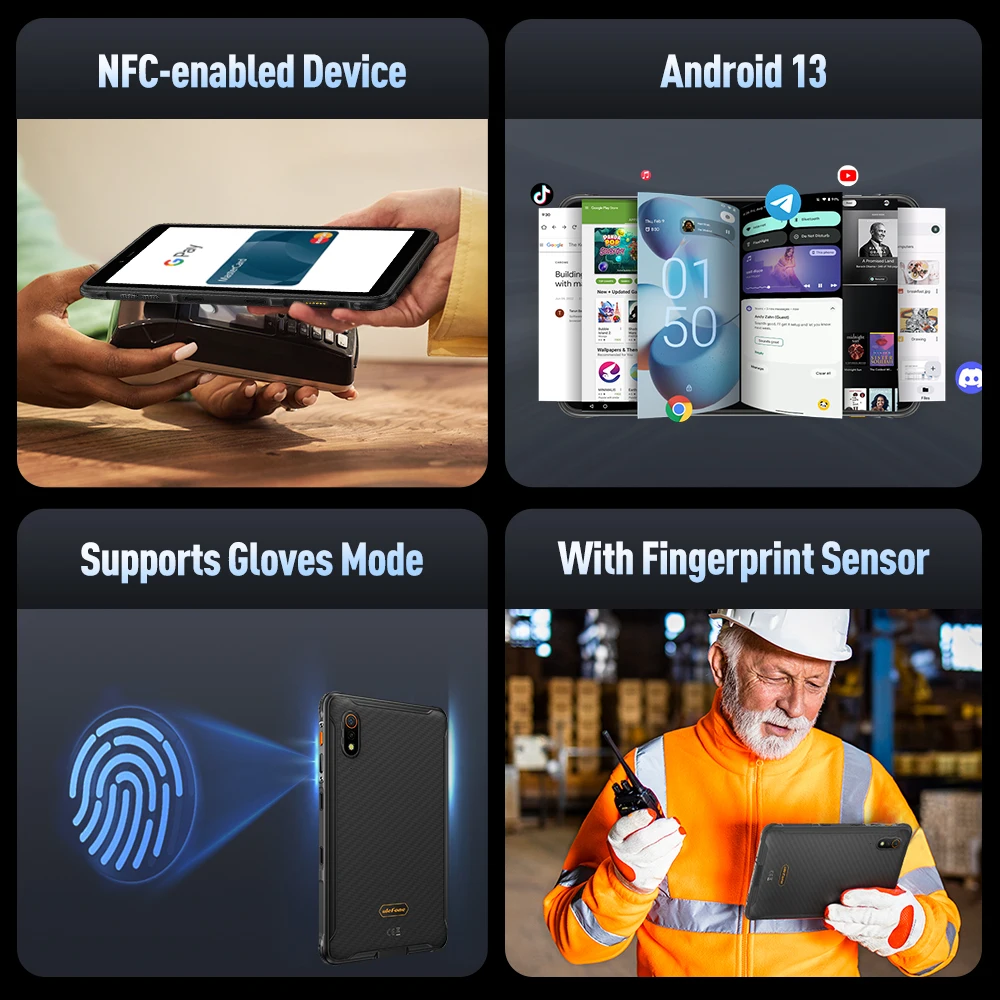 【New】Ulefone Armor Pad Pro Rugged Tablet  IP68/IP69K 4G MT8788 16GB RAM（8GB+8GB  virtual RAM) 128GB ROM 48MP 7650mAh Android 13 4
