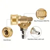 4500PSI High-Pressure Rotating Nozzle, 5 Adjustable Angles, Brass Quick Connect, 180° Rotation for Tight Spaces & Cleaning 4