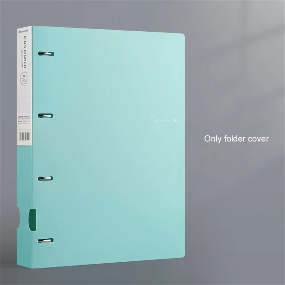 File Folder A4 File Folders Display Book 4 Hole Binder Folders Morandi Color Waterproof Document Ring Binder Folder Office School Supplies
