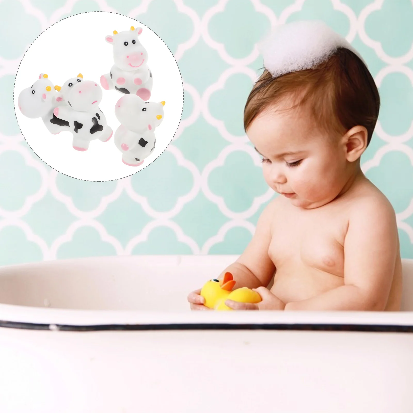 

5 Pcs Duck Child Infant Bathtub Toys Pvc Children Shower Plaything