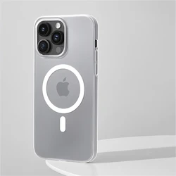 Ultra Thin Transparent Magnetic Case with Magsafe Compatibility for iPhone 18 Pro Max (PC Matte Clear)