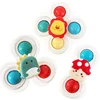3PC Set Suction Cup Spinning Cartoon Animal Spinner Toys For Kids Window Baby High Chair Table Travel Bath Toy for Children Gift 1