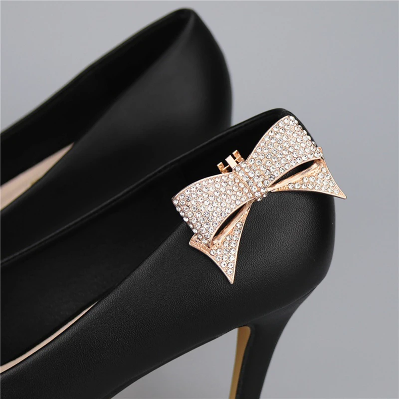 1 Pcs Bow Shoe Clips Removable Shoe Charms Bowknot Shoes Jewelry