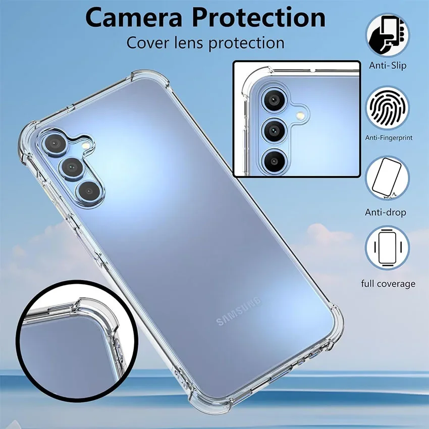 Shockproof Clear Silicone Soft Phone Case Cover