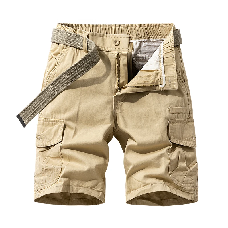 Summer New Mountaineering Fifth Pants Men's Shorts Loose Straight Leisure Sports Outdoor Multi-Pocket Work Pants Pirate Shorts