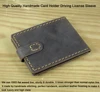 Luxury Handmade Genuine Leather Card Holder Driving License Cover Badge Sleeve Name Card Driver Case Photo Credit Card ID Holder 4