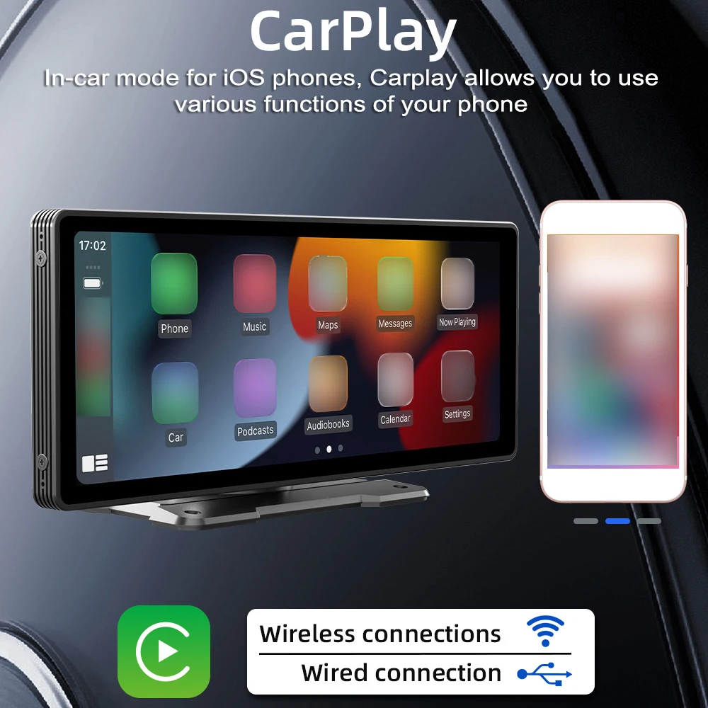 9.3 Inch Car Stereo MP5 Player BT Hands-Free Calling FM Radio Support Carplay Android Auto Phone Link Reversing Assist