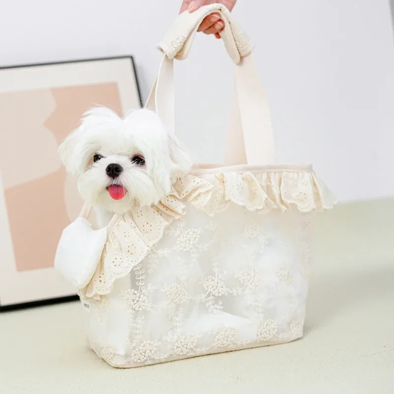 

Pet Products cute Puppy Carrier Dog Walking Bags Pets Dogs Accessories Bags Lace Mini Carrier Bag for Dog Cute Chihuahua