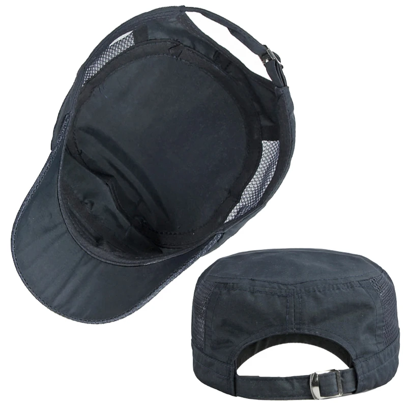 Quick Dry Flat Hats for Men Women Summer Flat Top Baseball Caps Male Outdoor Sun Cap Breathable Mesh Hat Casquette Adjustable baseball cap flat cap