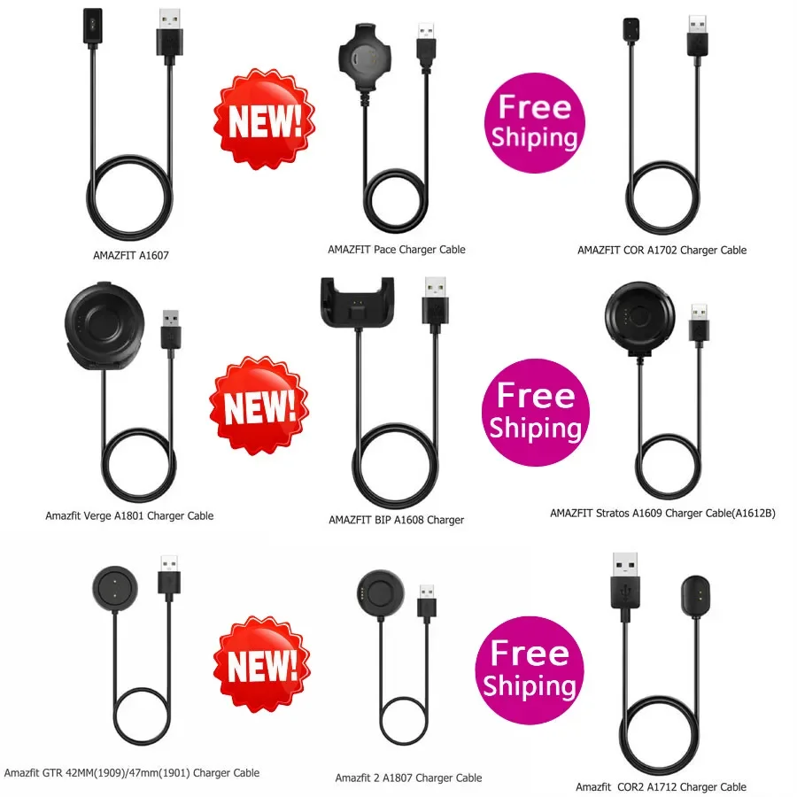 High Quality Full Sort Smartwatch Charger for AMAZFIT A1607/Pace