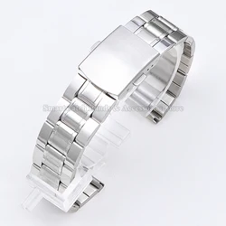 Universal Stainless Steel Wristband with Folding Buckle - 22mm (Silver)