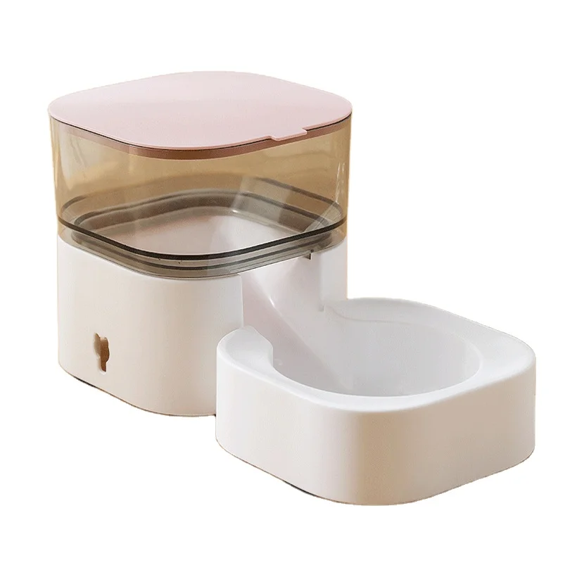 

New cat automatic feeding bowl dog automatic water feeder non slip feeding detachable and washable pet tableware