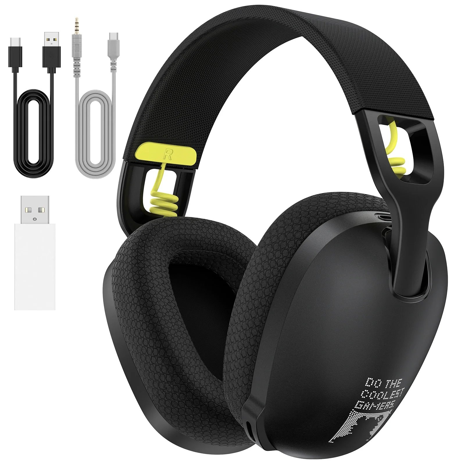 Onikuma Gaming Headset for PS5, PS4, PC, 2.4GHz USB Gaming Headphones with Mic, Ergonomic Design 5.3 Bluetooth Headphones 1
