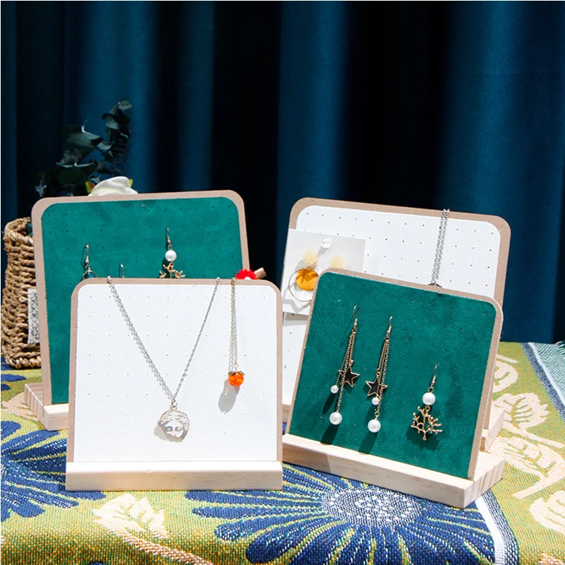 

Wooden Velvet Earrings Jewelry Racks Hairpin Storage Racks Portable Detachable Jewelry Racks Home Stalls Live Broadcast Props