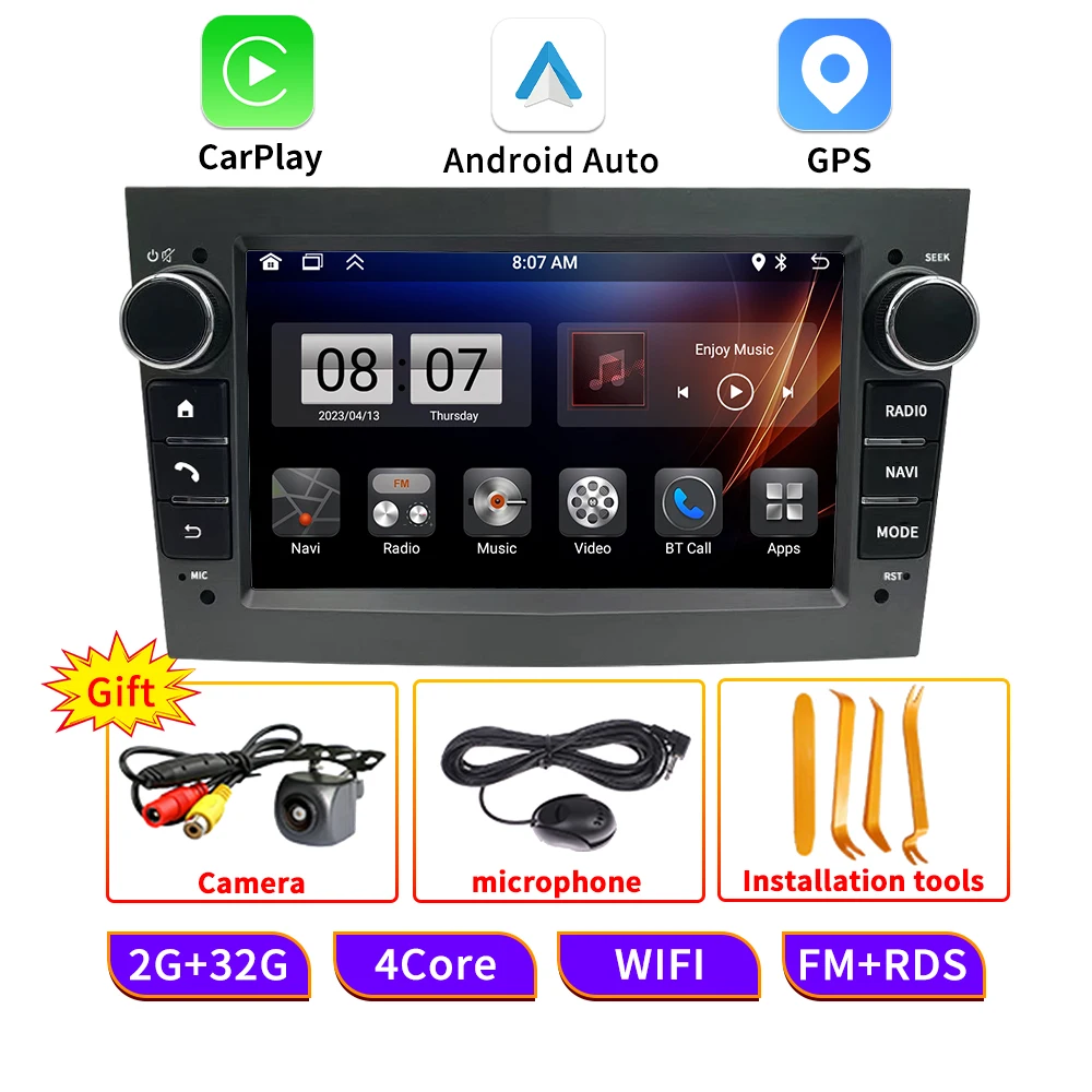 Carplay Audio de coche para Opel Astra Antara Vectra Corsa Zafira Meriva Vivaro Tigra Radio de coche 7 pulgadas Android Play reproductor estéreo WIFI